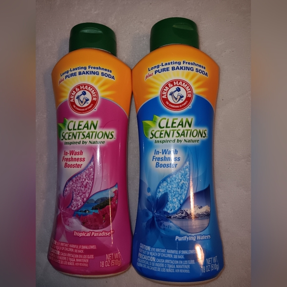 NWOT Arm & Hammer Clean Scentsations In-Wash Freshness Booster 18oz Lot of 2 - Picture 2 of 7